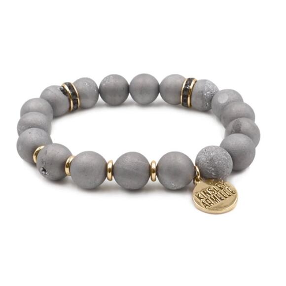 RETAIL $45 Kinsley Armelle Geode Collection Slate Bracelet*GORGEOUS* - Picture 1 of 1
